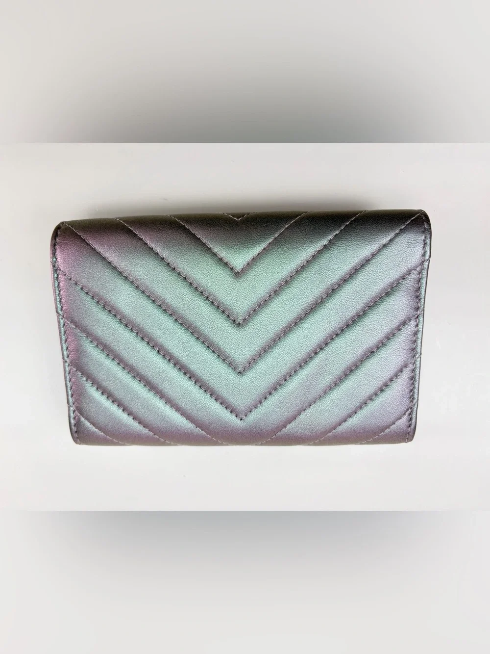 CHANEL Iridescent Chevron Quilted Wallet - Picture 2 of 13